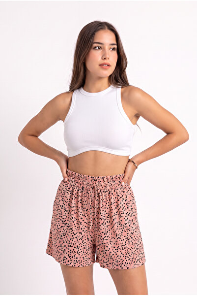 WeShaya Women's Powder Cotton Drawstring Belted Tie-Up Elastic Waist Regular ...