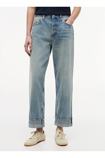 Tommy Jeans Mavi Kadın Slim Straight Denim Pantolon DW0DW231081AB