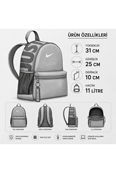 Nike Küçük Boy Sırt Çantası Çanta 31x25x10 Cm 11 Litre Çanta