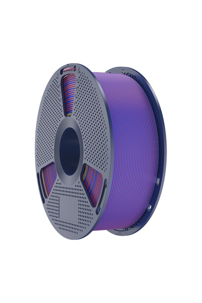 Sunlu Filament PLA+ Mătase Bicolor pentru Imprimantă 3D, Roșu/Albastru, 1.75m...