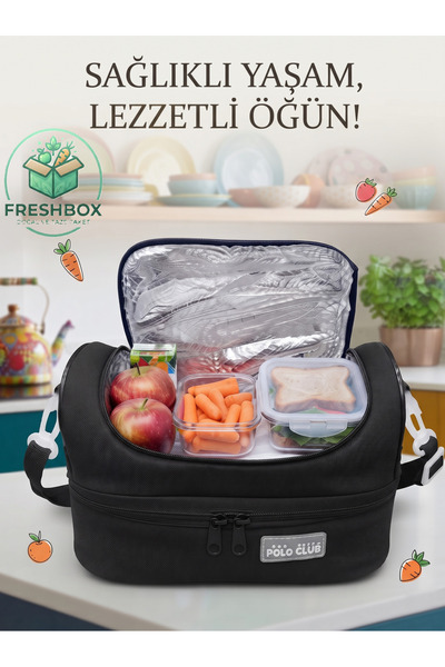 Shopiolog Waterproof thermal lunch bag for elementary school, kindergarten, n...