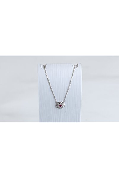 OEM Ασημένιο Κολιέ Με Ρουμπίνι Και Ζιργκόν Silver925