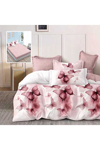 TextiLici Duvet Cover Set, 6 pieces, Cozy bed, fitted sheet with universal St...