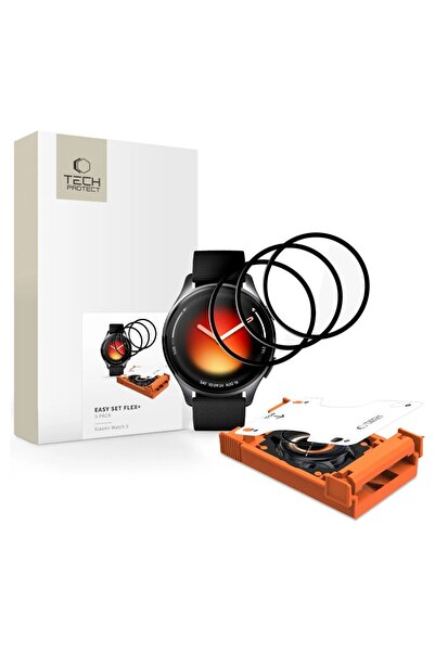Tech-Protect 3D Πλήρους Κάλυψης Γυαλί Easy Set Flex+ Πακέτο 3 τεμαχίων Προστα...