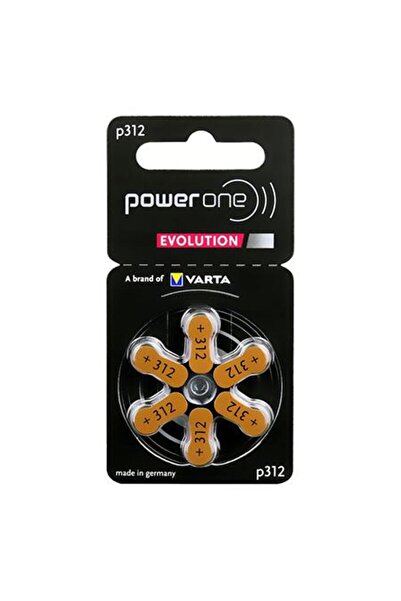 Varta Μπαταρίες Ακουστικών Βαρηκοΐας Power One Evolution P312, 6 τεμάχια