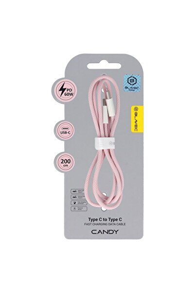 Blavec Candy Πλεγμένο Καλώδιο Δεδομένων και Γρήγορης Φόρτισης PD 60W 3A (CCA-...
