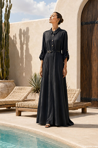 Missemramiss Sage Calm Cupra Dress 5309 Black