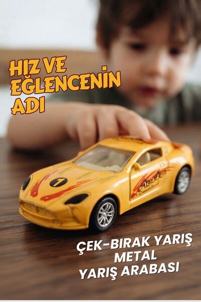 wappa Çek Bırak Metal Yarış Arabası