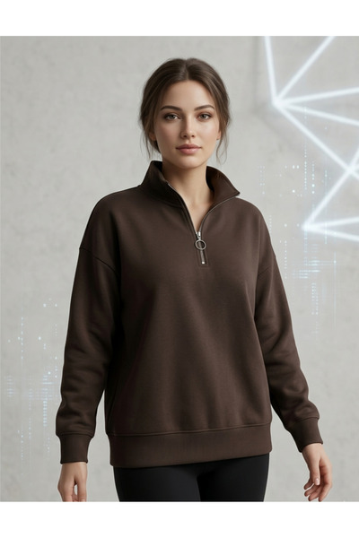 MARIQUITA YARIM FERMUARLI SWEATSHIRT