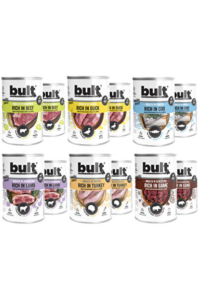 Bult Hrană umedă completă pentru câini, arome asortate, cutie 12x400g