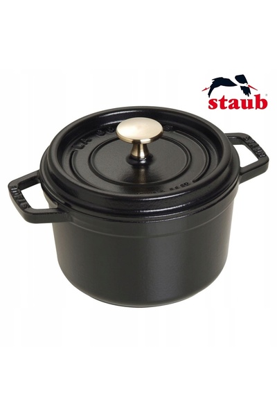 STAUB Oală din fontă rotundă La Cocotte Garnek, 1.2 litri, neagră