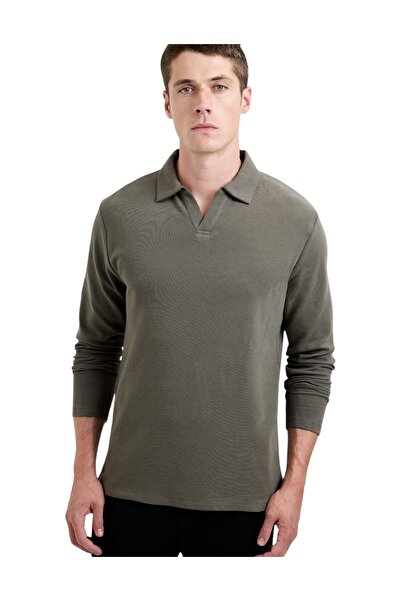 French Connection Men Long Sleeve Ottoman Polo Neck Shirt
