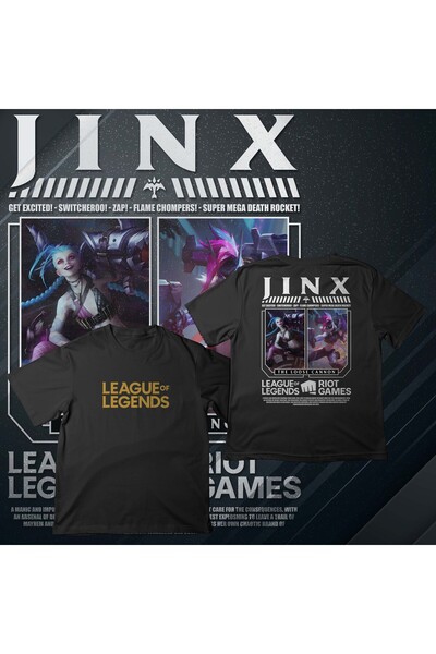 EZ Design League of Legends -Jinx- Printed Oversize T-Shirt