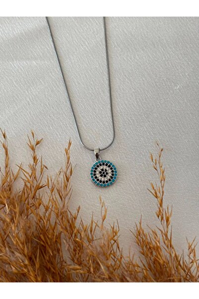 stainless steell Evil Eye Bead Figure Steel Necklace