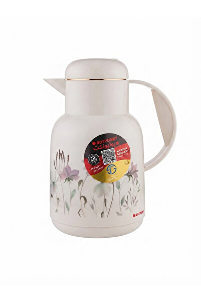 ROTPUNKT German Thermos Flask Rotobunt Original Engraved Colorful Rose Patter...