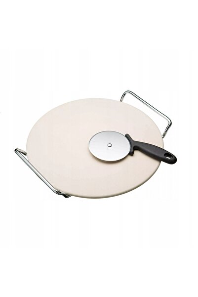 NO BRAND Kitchen Craft Piatră de pizza 32cm cu cuțit