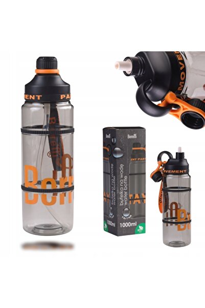 NO BRAND Bidon de apă sport SOLINY de 1L cu pai, durabil