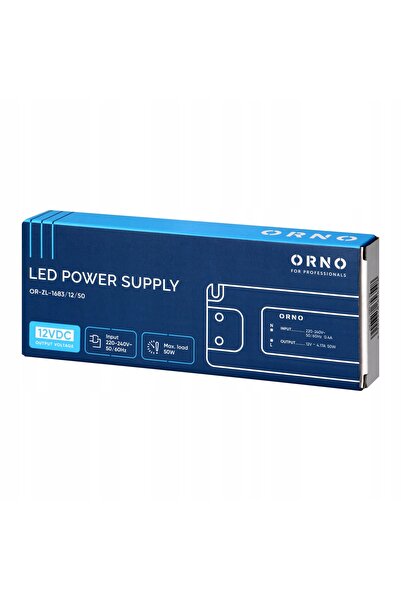 Orno Sursă de alimentare LED IP20 pentru mobilier, plată, 12V CC, 50W, carcas...