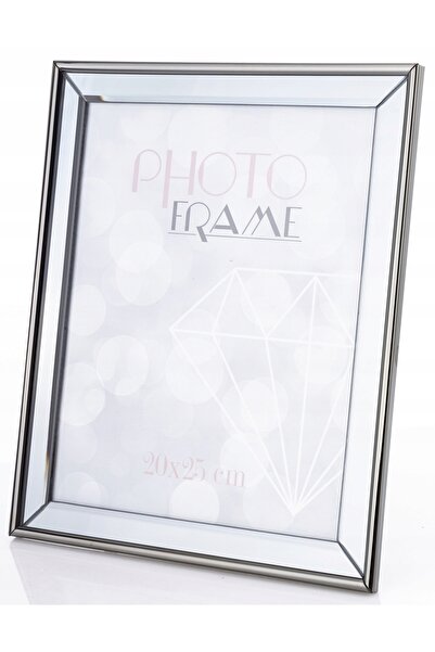 NO BRAND Ramă foto argintie elegantă și glamour, verticală, 20x25