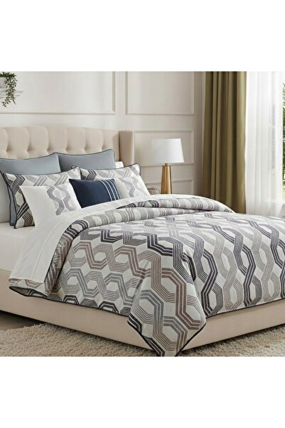 NO BRAND SET DE AȘTERNUTURI 160x200 + 2 FEȚE DE PERNĂ 70x80 BUMBAC SATINAT - ...