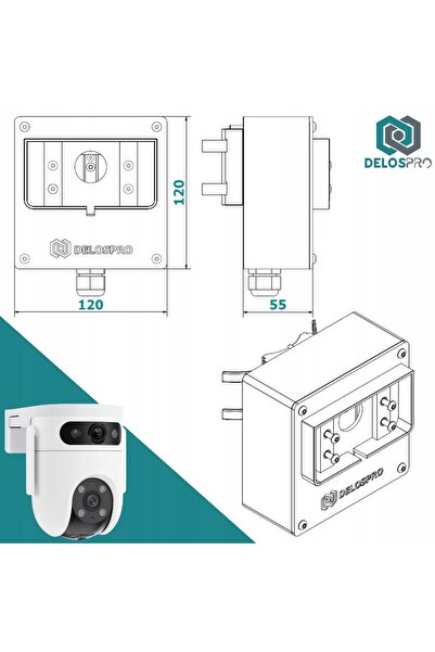 NO BRAND Carcasă cu sigiliu pentru EZVIZ H9C cu lentilă dublă 3MP+3MP 2K WiFi...