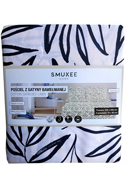 NO BRAND Set de lenjerie de pat: plapumă 200 cm x 220 cm, satin de bumbac, bu...