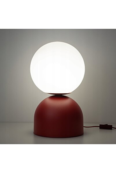 NO BRAND Lampă de masă MIKI BURGUND BIG cu glob de sticlă opală 1XE27