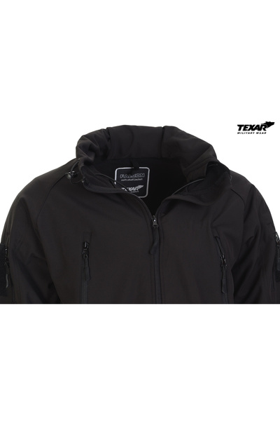 NO BRAND TEXAR FALCON Jachetă SOFTSHELL cu glugă pentru bărbați - Negru L