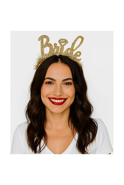pınaxar Zlatna boja, font "Bachelorette" u kurzivu, kruna neveste sa burme