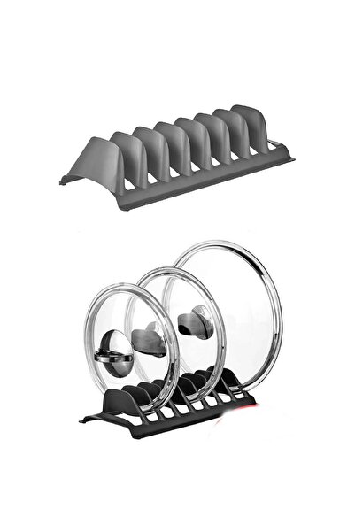 pınaxar 2 pieces of 8-compartment pot lid rack - simple plate holder - lid or...