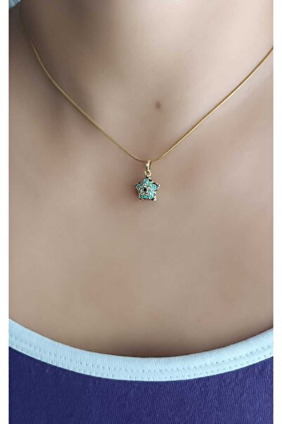shop 316L Steel Gold Color Star Figured Evil Eye Bead Detailed Elegant Women'...