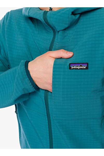 Patagonia Jachetă softshell R1 TechFace Hoody - albastru Wetland S