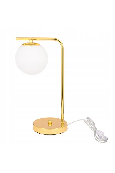 NO BRAND Lampă de masă/noptieră modernă LED, stil Loft, auriu-alb, tip glob, E27