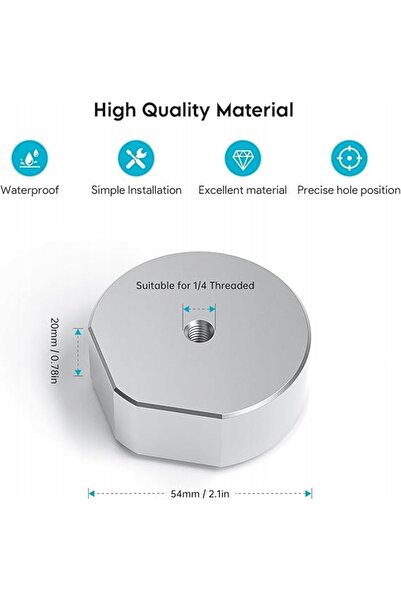 NO BRAND PENTRU ANTENA STARLINK - ADAPTOR DIN ALUMINIU, SUPORT MINI DE 1/4 ",...