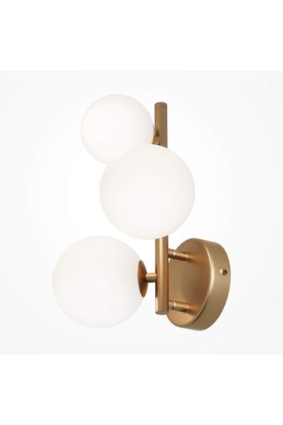 NO BRAND Aplică de perete aurie, cu glob de sticlă albă, stil modern glamour,...