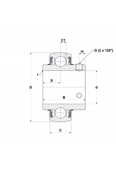 NO BRAND Rulment auto-aliniant UC 211 TIMKEN 55x100x55.6 = YAR 211 =GYE55