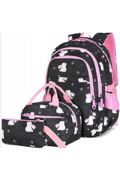 NO BRAND VBIGER Rucsac școlar pentru fete, Set 3 în 1, Impermeabil, Premium