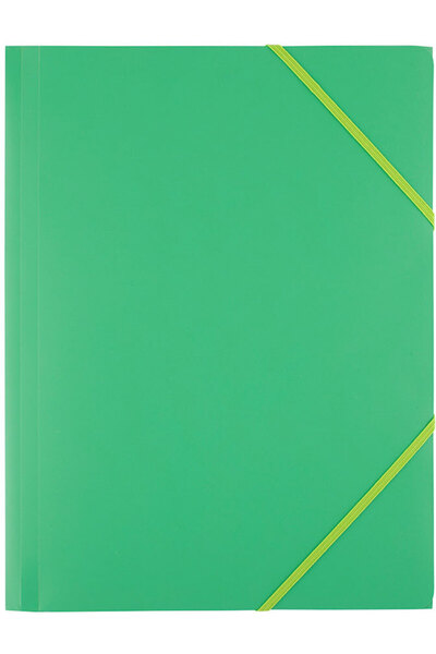 D.Rect Dosar cu elastic A4, 40mm, din plastic VERDE pentru documente x 12 BUC