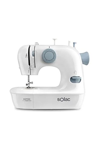 solac Mașină de cusut compactă COTTON cu 12 cusături, alimentată cu baterii