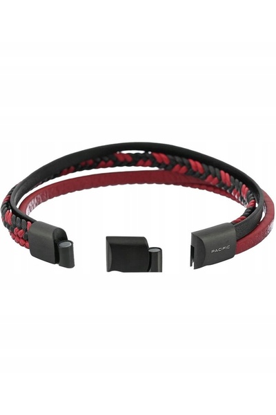PACIFIC Brățară roșie, accesoriu elegant pentru bărbați