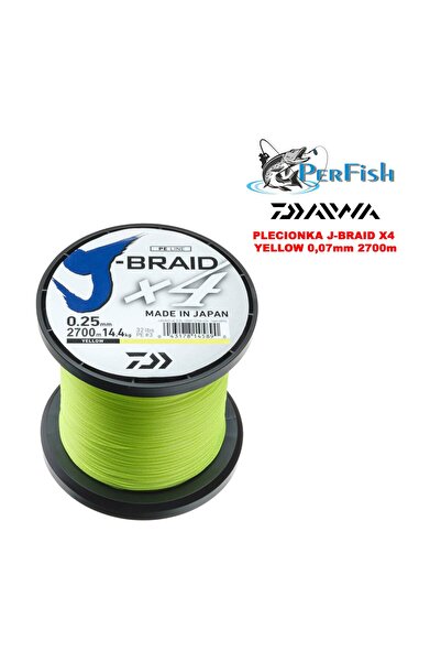 NO BRAND DAIWA J-BRAID X4 YELLOW 2700m-0,07mm Fir împletit