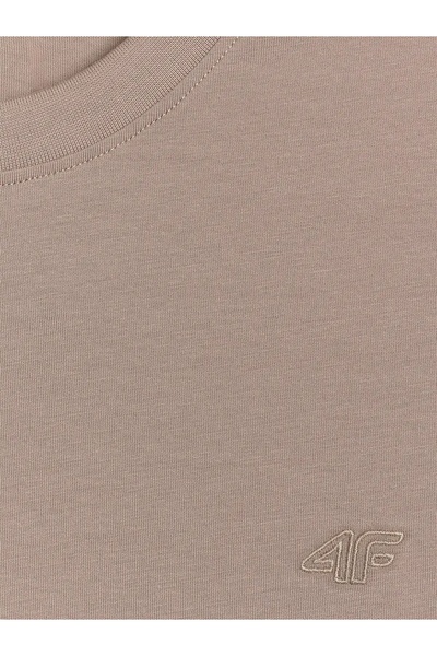 4F Tricou bărbătesc M2967 maro deschis 4FWAW25TTSHM2967 82S Mărimea L