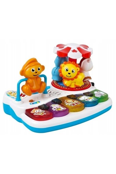 NO BRAND Jucărie educativă interactivă carusel de învățare cu pian și lumini ...