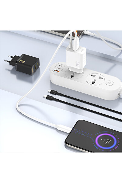 NO BRAND Încărcător USB-C GaN Dudao A27 Alb, Adaptor de alimentare |   Compac...