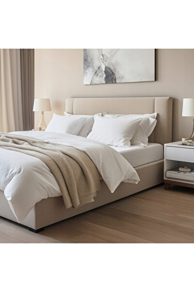NO BRAND Cearșaf de pat cu elastic 200x220 din jerseu gros de bumbac - CULOAR...