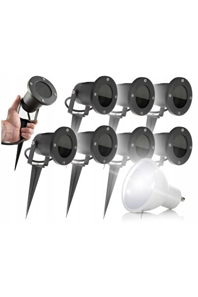 NO BRAND 8x REFLECTOR LED HALOGEN DE GRĂDINĂ PROIECTOR ADEZIV + BEC GU10