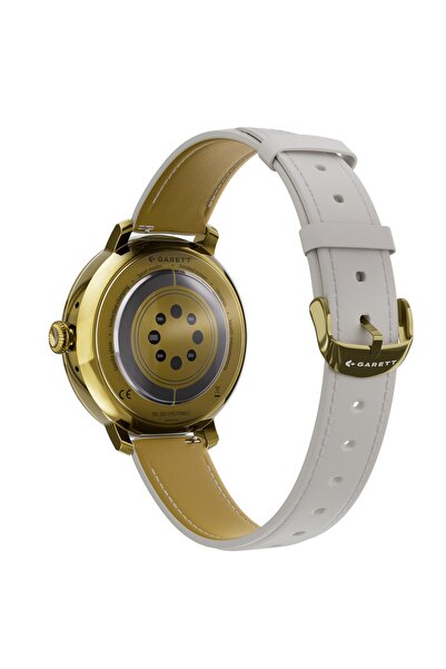 GARETT Smartwatch elegant feminin Muse super subțire, set cu brățară aurie ti...