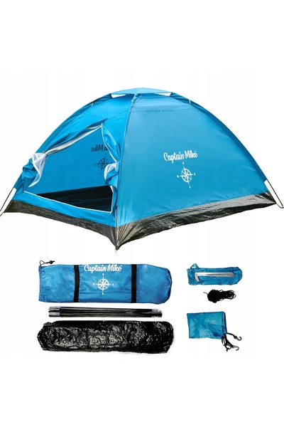 NO BRAND 200x140x100 cm UPF50+ Cort de camping Captain Mike pentru 2 persoane