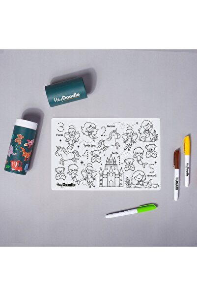 NO BRAND HeyDoodle: covoraș de silicon pentru colorat, format A4 – Regatul Ba...