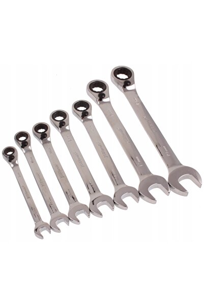 JobiProfi Chei plate cu ochi CrV cu clichet, set de 7 piese